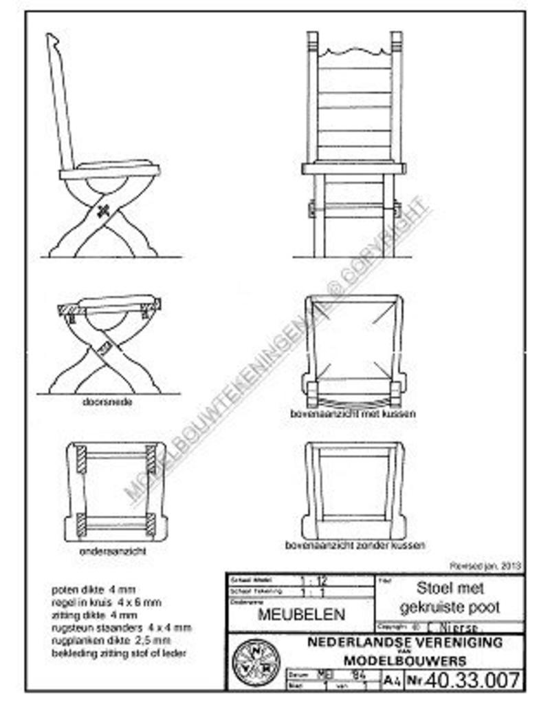NVM 40.33.007 stoel met kruispoot