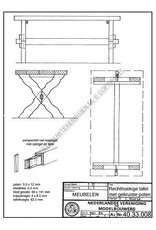 NVM 40.33.008 rechteckiger Tisch mit gekreuzten Beinen