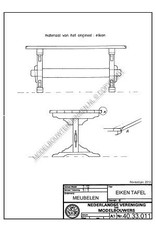 NVM 40.33.011 eiken rechthoekige tafel