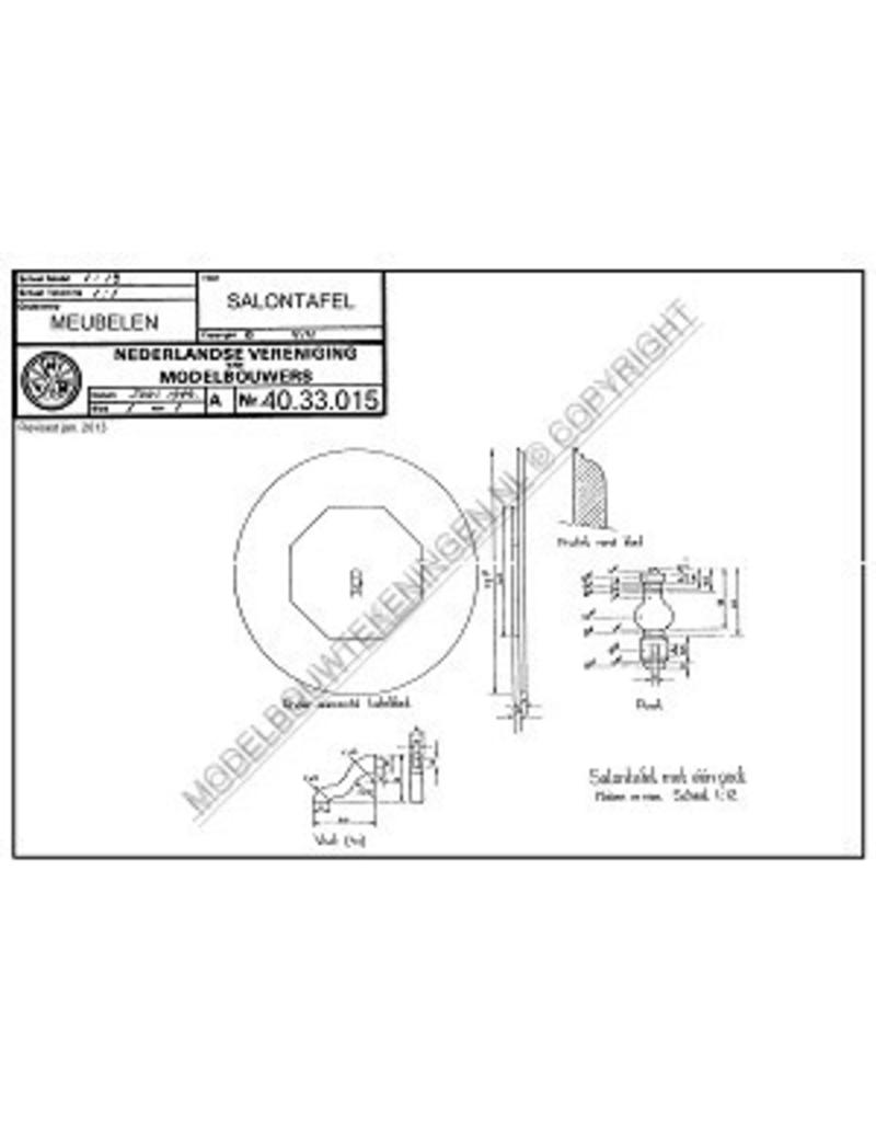 MBT Salontafel - Bouwtekening Schaal 1 : 12 (40.33.015)
