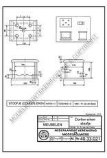 MBT stoofje (donker)eiken - Bouwtekening Schaal 1 : 12 (40.33.021)