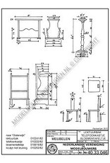 NVM 40.33.047 Kleinmöbel, um "Oisterwijk"; lektuurbak, bl.tafeltje, tel.kastje, Hocker