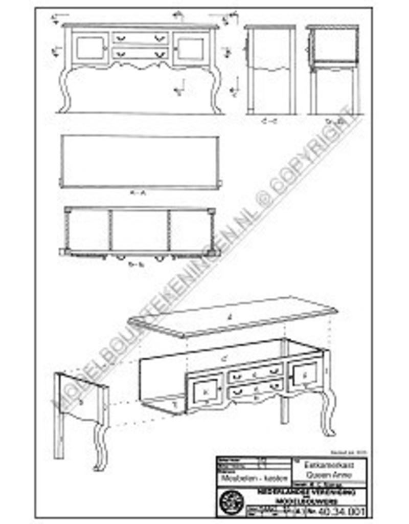 NVM 40.34.001 eetkamerkast Queen Anne style