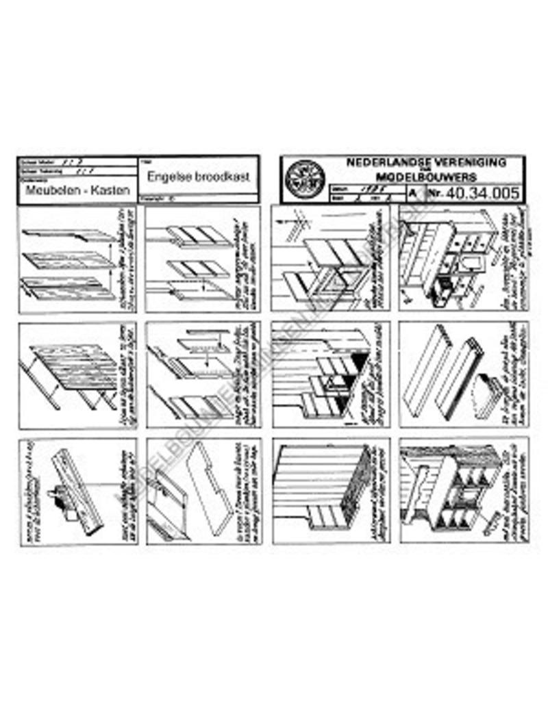 MBT Englischer Brotschrank - Bauzeichnung Maßstab 1 : 7 (40.34.005)