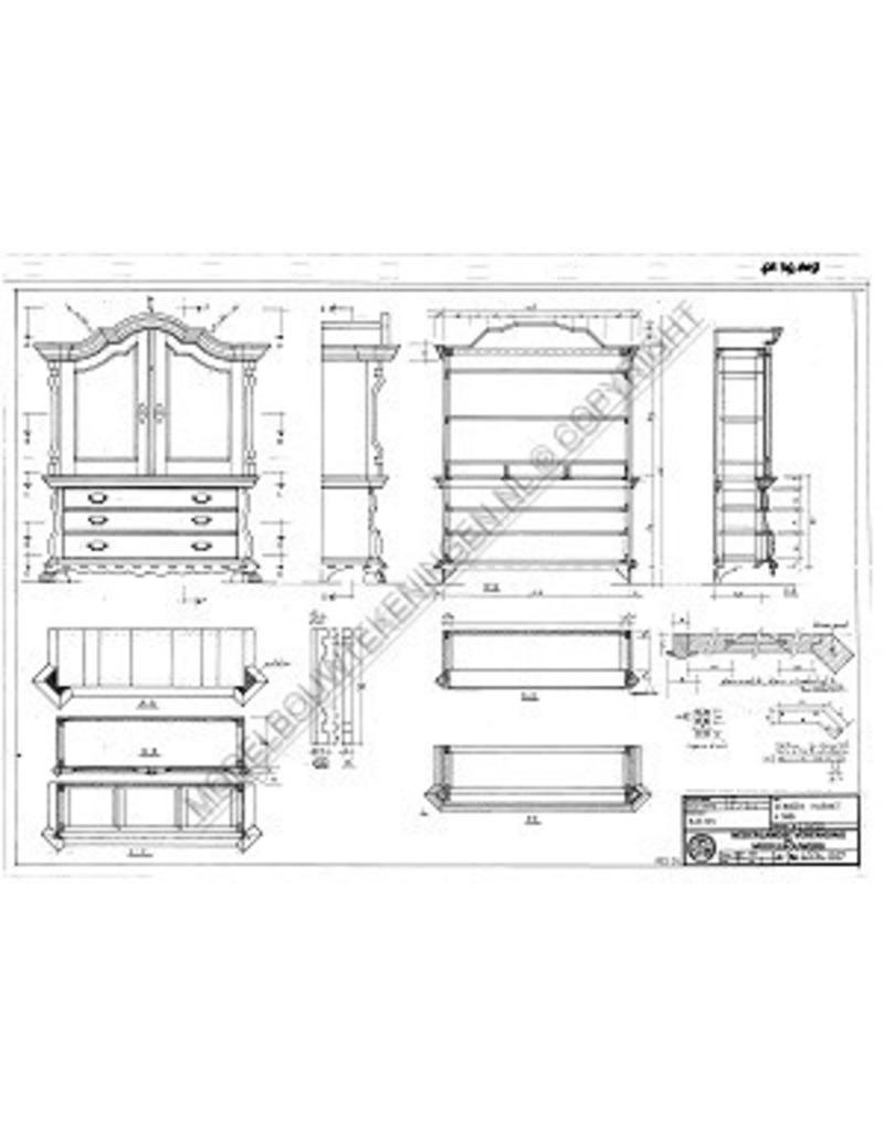 NVM 40.34.007 gebogen kabinet, (ca 1885)