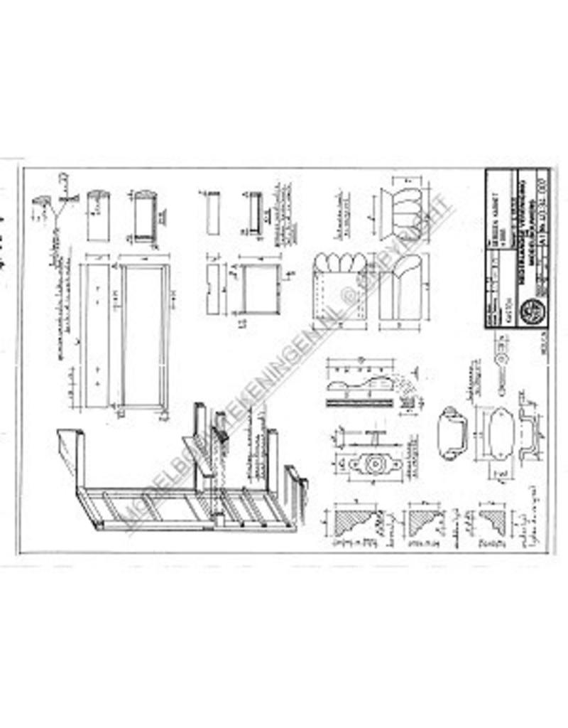 NVM 40.34.007 gebogen kabinet, (ca 1885)