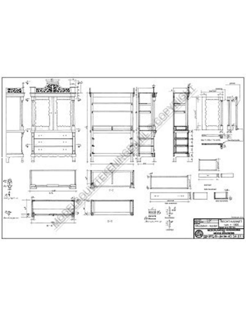 MBT recht kabinet, (ca 1895) - Bouwtekening Schaal 1 : 12 (40.34.011)