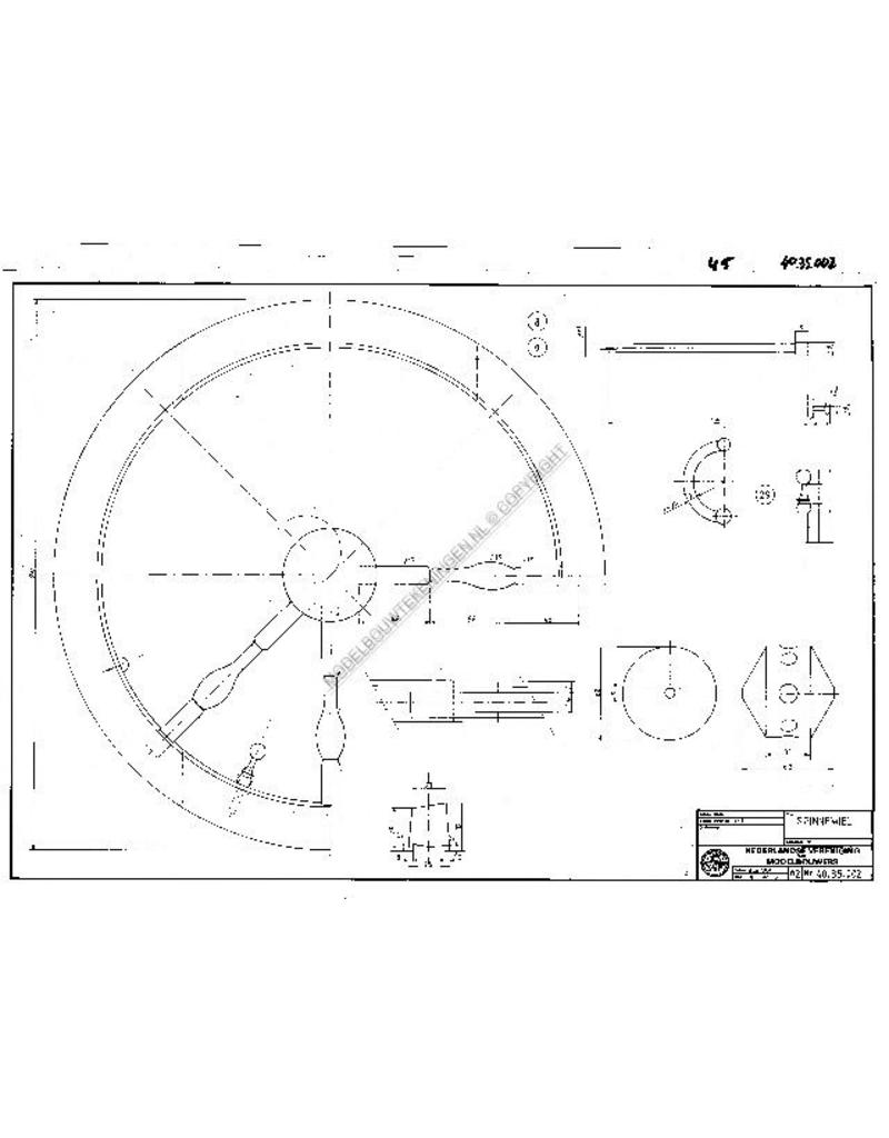 MBT Brabants spinnewiel - Bouwtekening Schaal 1 : N/A (40.35.002)