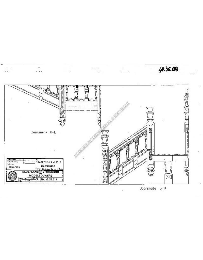 MBT Trappenhuis (1710) - Bouwtekening Schaal 1 : 12 (40.35.013)
