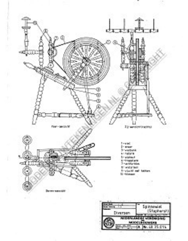 NVM 40.35.014 spinnewiel uit Staphorst