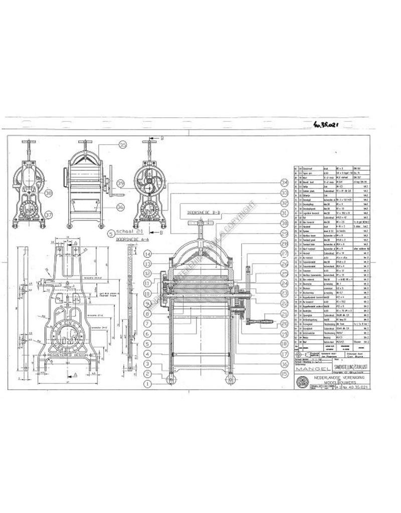 MBT Mangel - Bouwtekening Schaal 1 : 12 (40.35.021)