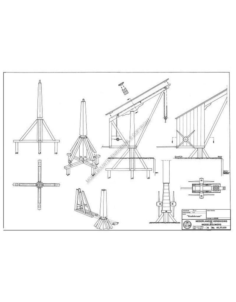 MBT Houten kadekraan - Bouwtekening Schaal 1 : N/A (40.35.030)