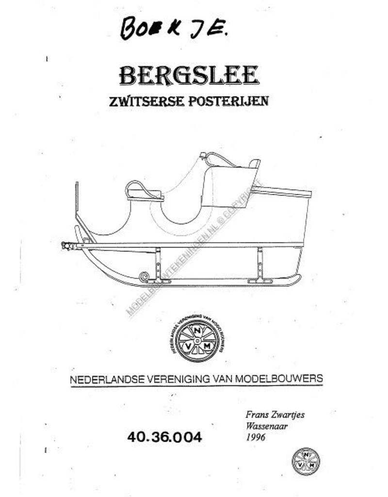 MBT Bergslee Zwitserse Posterijen - Bouwtekening Schaal 1 : 10 (40.36.004)