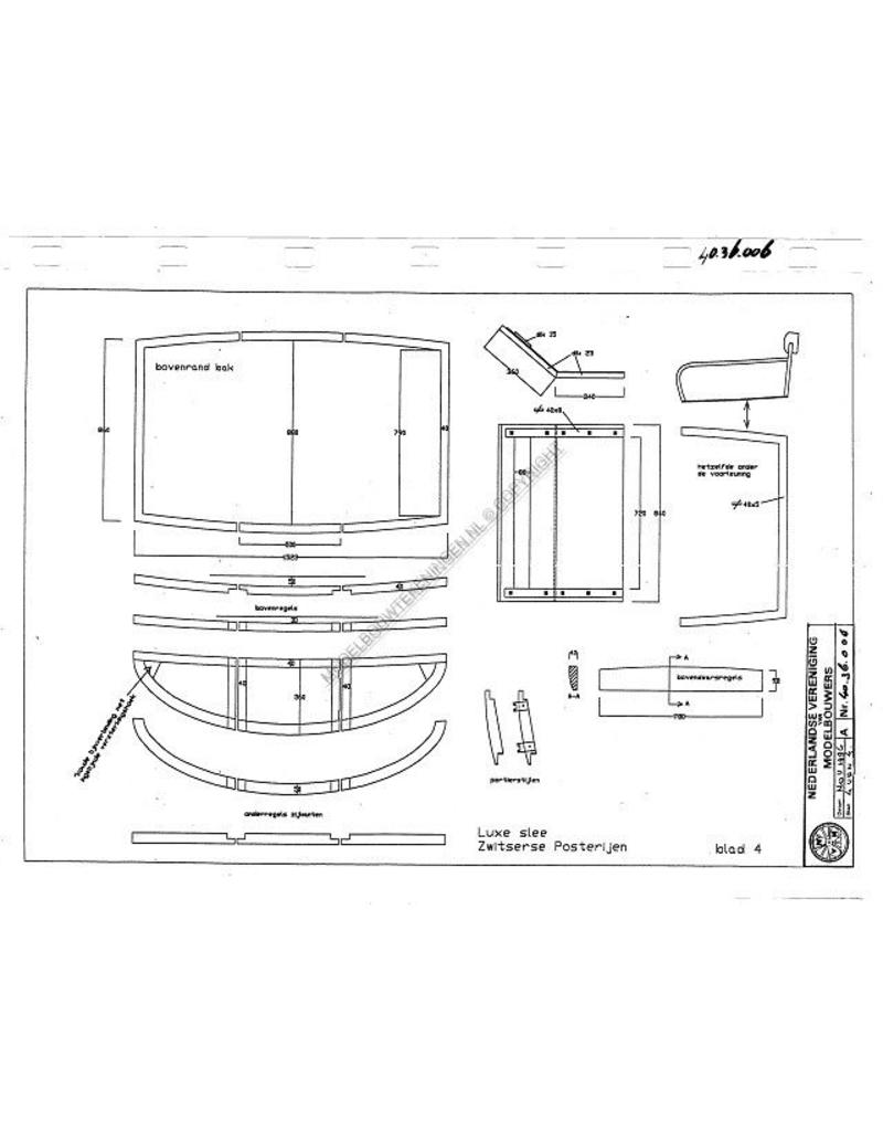 MBT 40.36.006 luxury or open sleigh of the Swiss Post