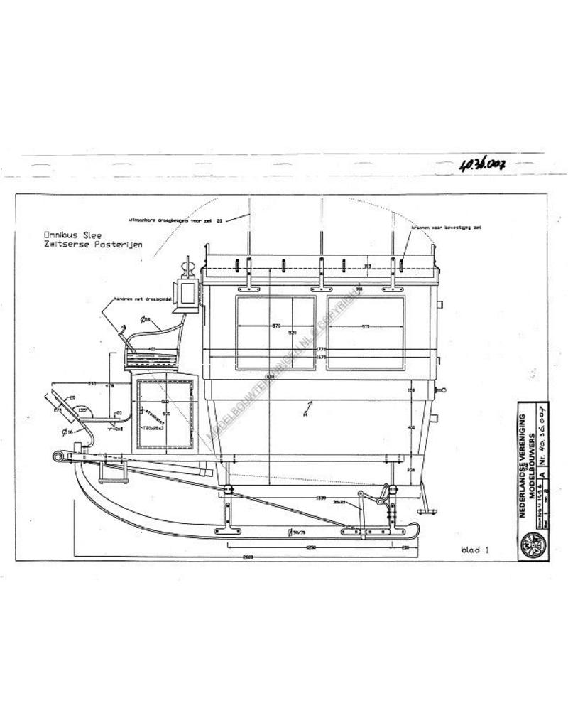 NVM 40.36.007 omnibus Schlitten Schweizerische Post