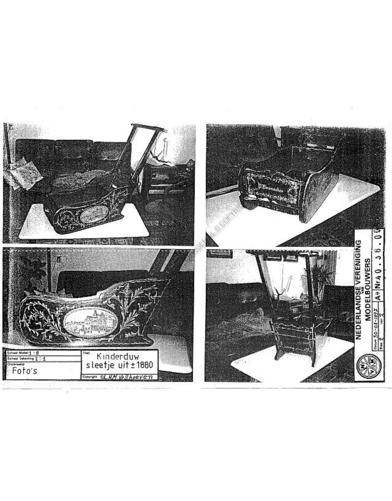MBT Kinderduw-sleetje (ca 1880) - Bouwtekening Schaal 1 : 8 (40.36.008)