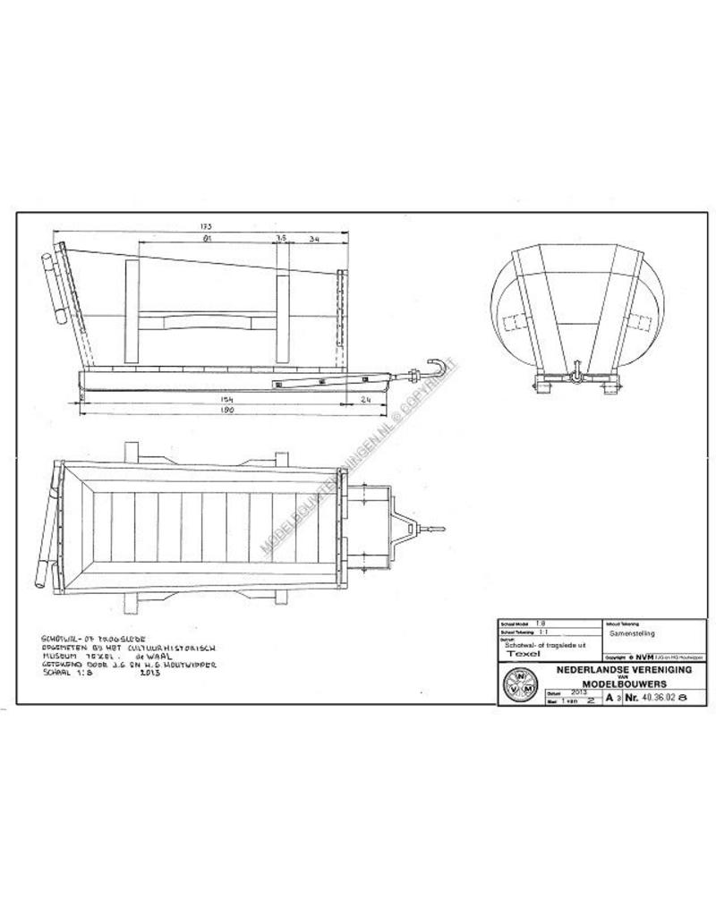 MBT Schotwal- of trogslede uit Texel - Bouwtekening Schaal 1 : N/A (40.36.028)