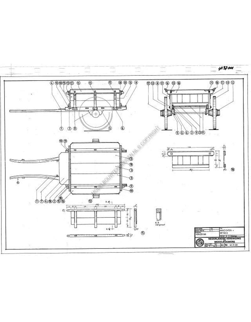 MBT Hondenkar - Bouwtekening Schaal 1 : 8 (40.37.001)