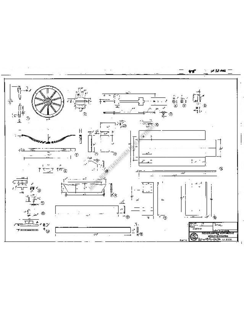 MBT Hondenkar - Bouwtekening Schaal 1 : 8 (40.37.002)