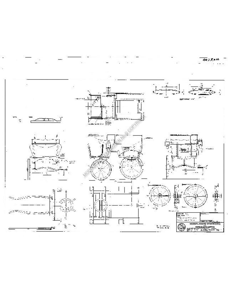 MBT Bokkenwagen van H.K.H. Prinsews Wilhelmina - Bouwtekening Schaal 1 : 8 (40.37.012)