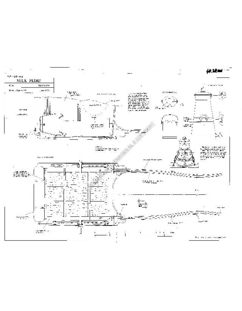 MBT Engelse melkbezorgkar - Bouwtekening Schaal 1 : 8 (40.38.001)