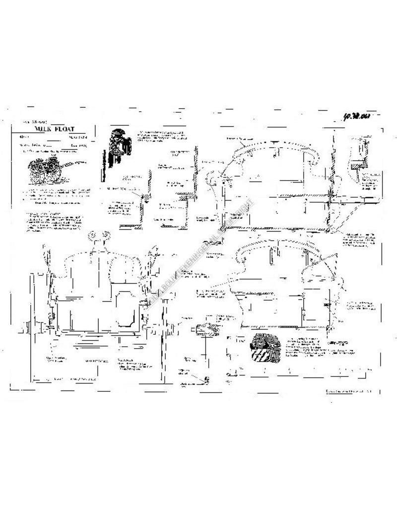 MBT Engelse melkbezorgkar - Bouwtekening Schaal 1 : 8 (40.38.001)