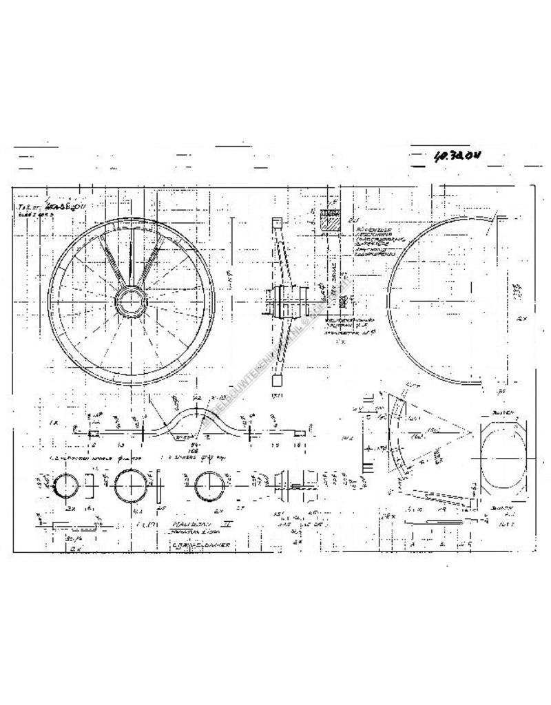 MBT Niederländischer Schemelwagen, um 1900 - Bauzeichnung Maßstab 1 : 10 (40.38.011)