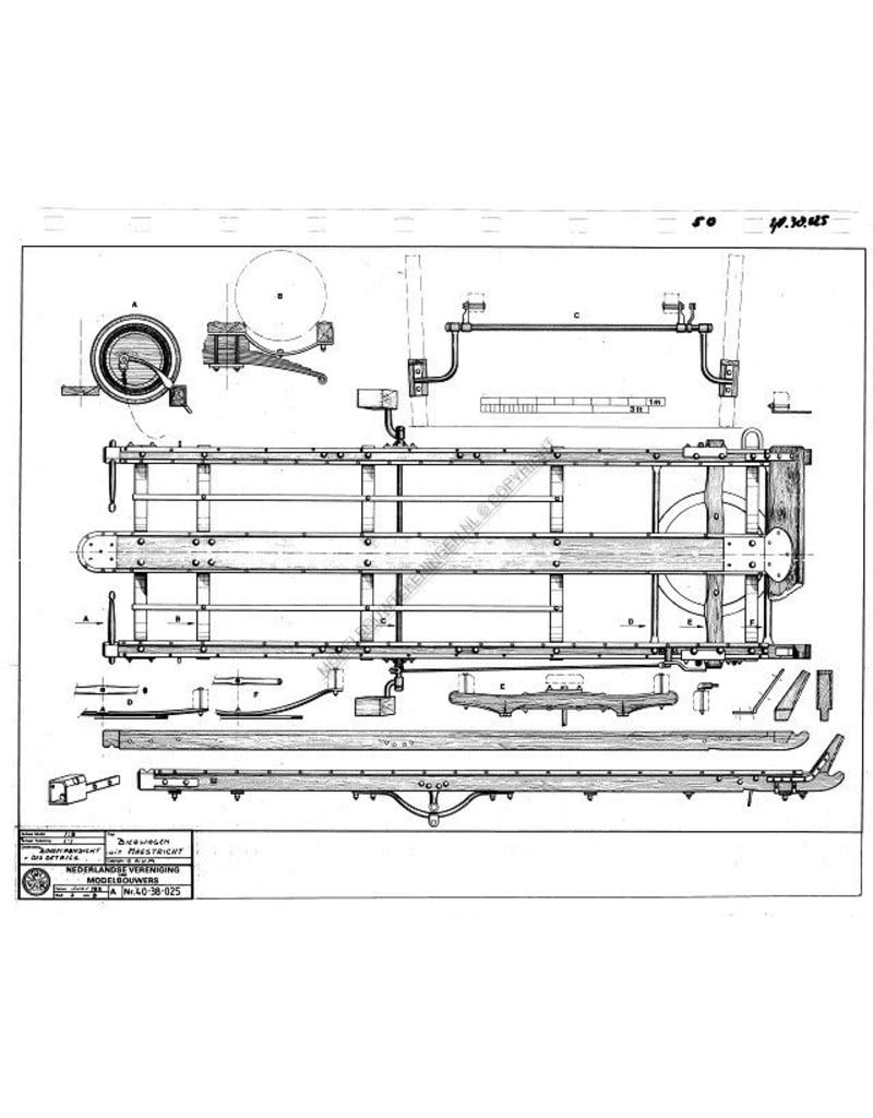 MBT Bierwagen uit Maastricht - Bouwtekening Schaal 1 : 8 (40.38.025)