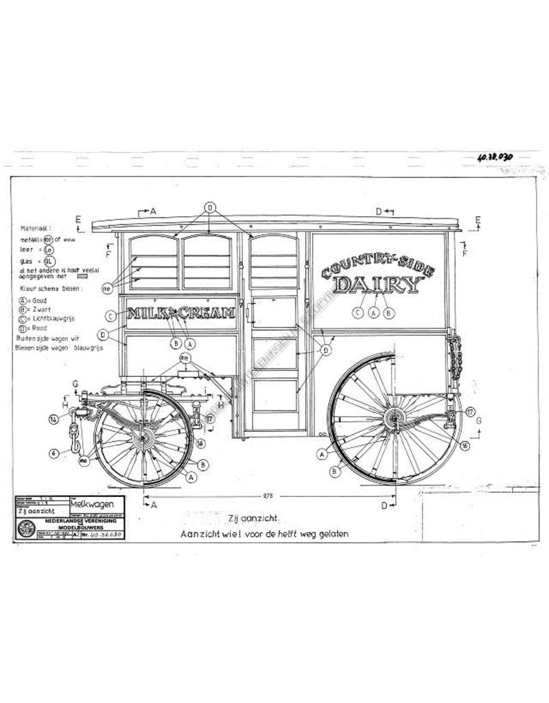 MBT Amerikaanse melkwagen - Bouwtekening Schaal 1 : 8 (40.38.030)