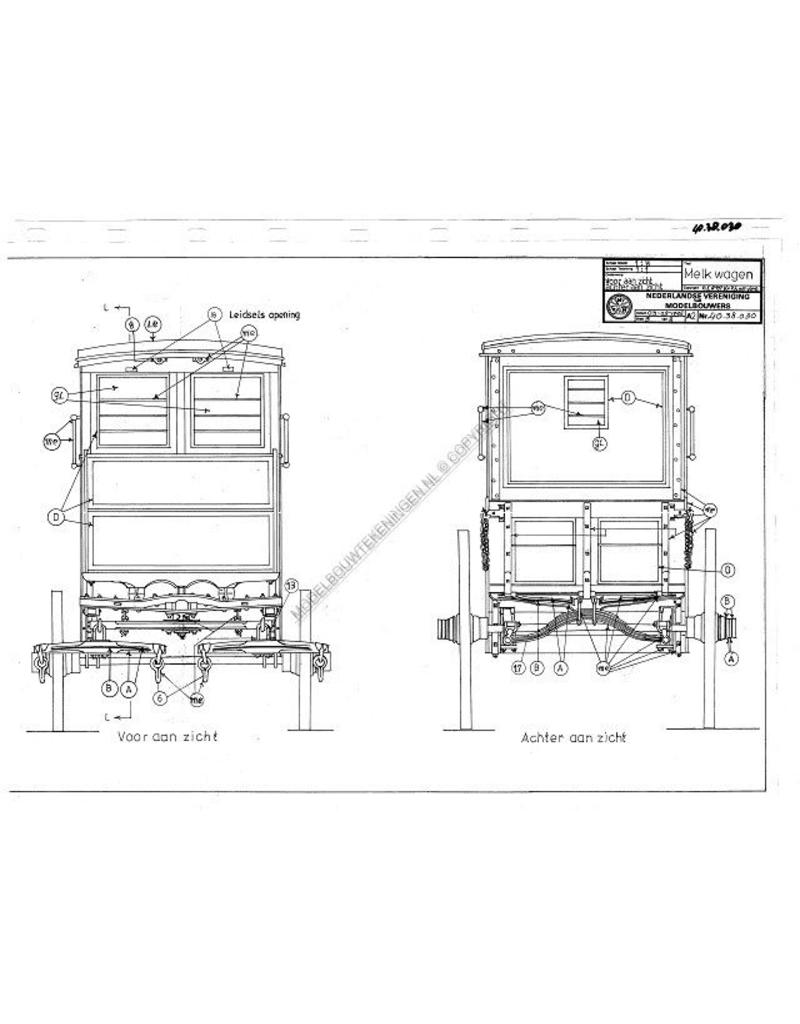 MBT Amerikaanse melkwagen - Bouwtekening Schaal 1 : 8 (40.38.030)