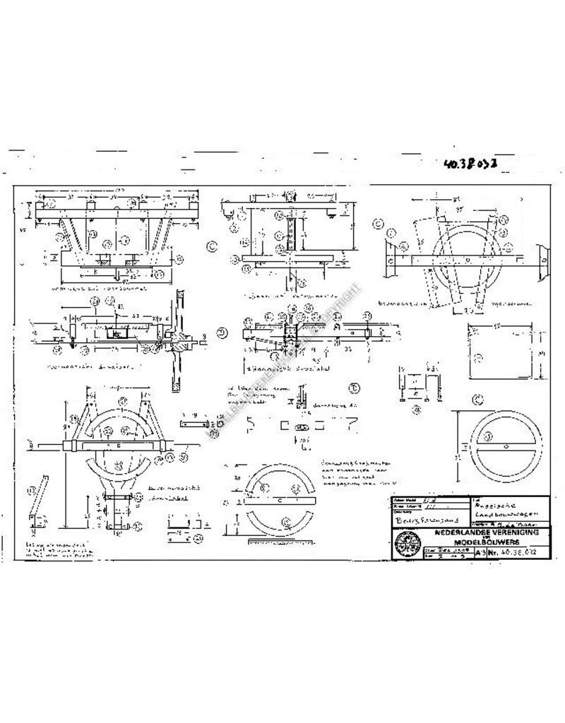 MBT Russische landbouwwagen - Bouwtekening Schaal 1 : 8 (40.38.032)