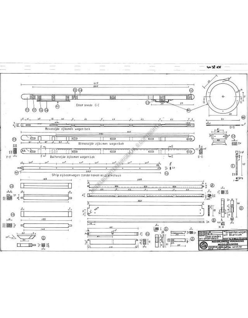 MBT Groentenwagen uit Blaricum - Bouwtekening Schaal 1 : 8 (40.38.035)