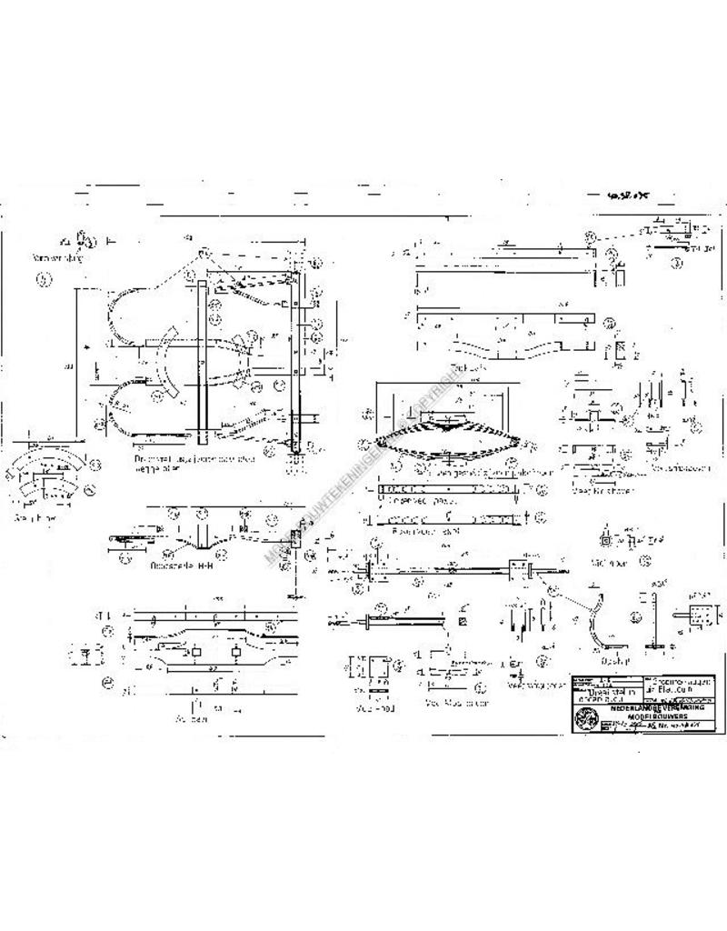 MBT Groentenwagen uit Blaricum - Bouwtekening Schaal 1 : 8 (40.38.035)