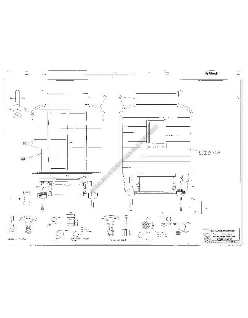 MBT Hollandse woonwagen - Bouwtekening Schaal 1 : 8 (40.38.038)