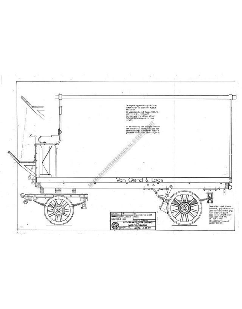 MBT Bedrijfswagen "van Gend en Loos" - Bouwtekening Schaal 1 : 8 (40.38.041)