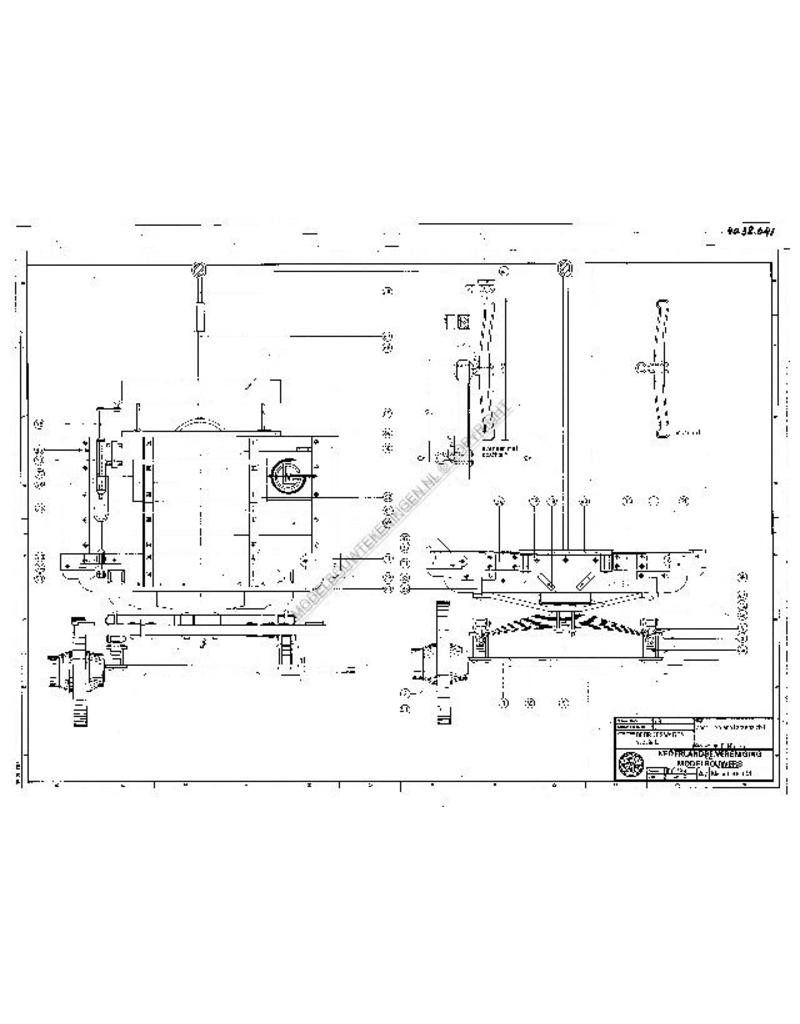 MBT Bedrijfswagen "van Gend en Loos" - Bouwtekening Schaal 1 : 8 (40.38.041)
