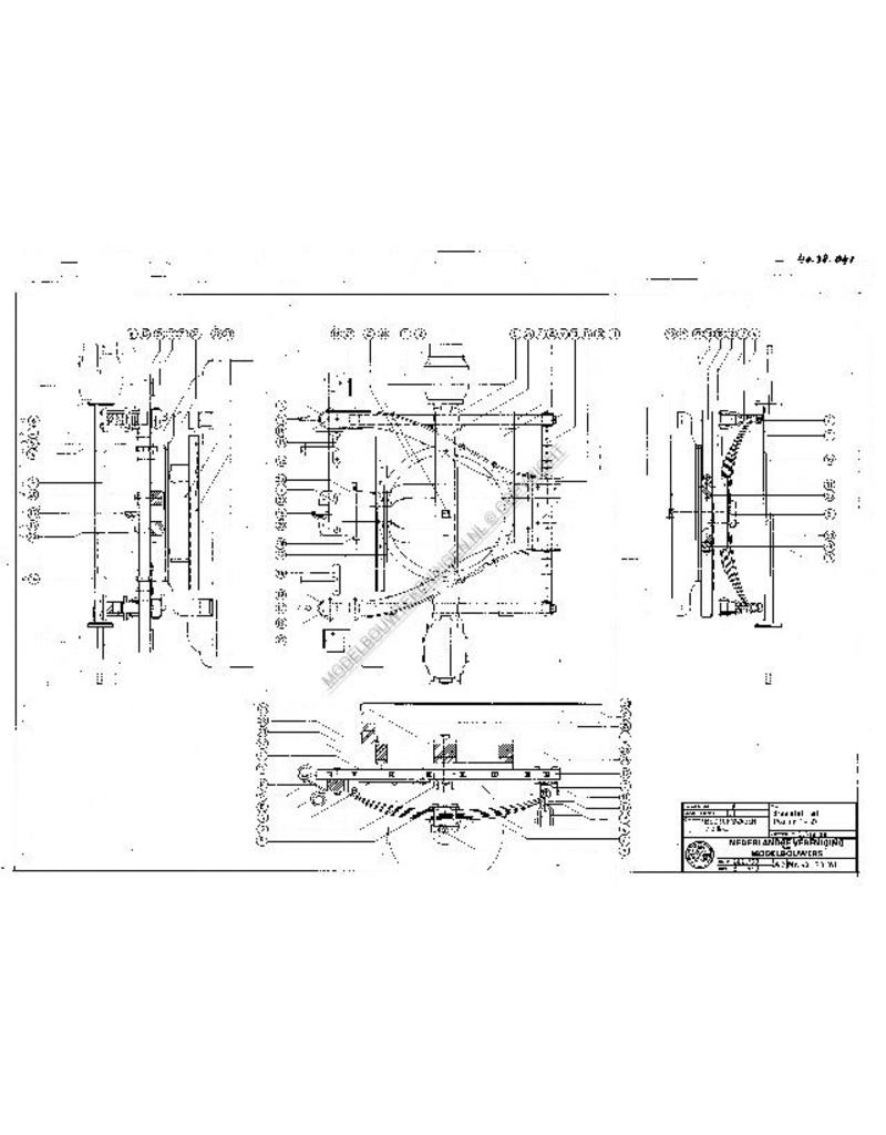 MBT Bedrijfswagen "van Gend en Loos" - Bouwtekening Schaal 1 : 8 (40.38.041)