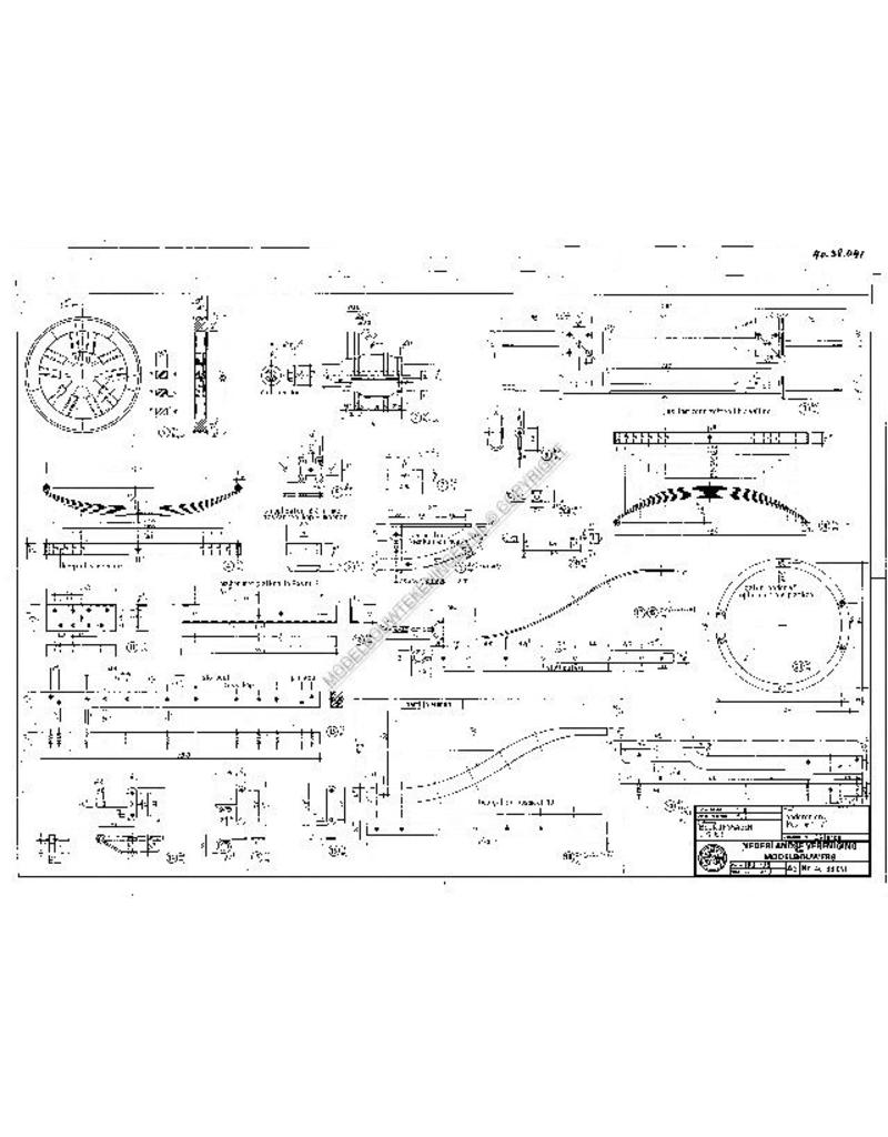 MBT Bedrijfswagen "van Gend en Loos" - Bouwtekening Schaal 1 : 8 (40.38.041)