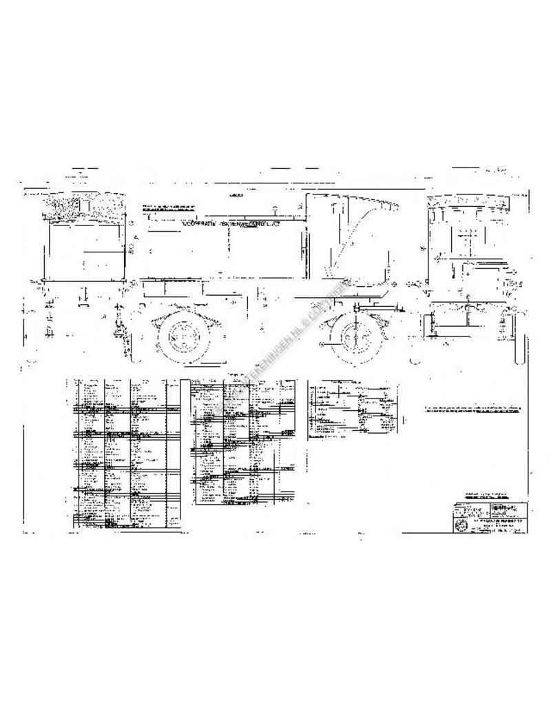 MBT Groningse brood- en levensmiddelenwagen - Bouwtekening Schaal 1 : 8 (40.38.049)