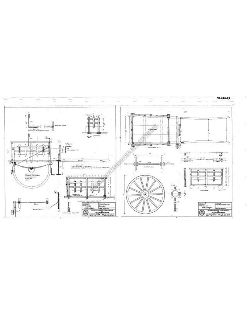 MBT Französischer Milchwagen - Bauzeichnung Maßstab 1 : 8 (40.38.053)