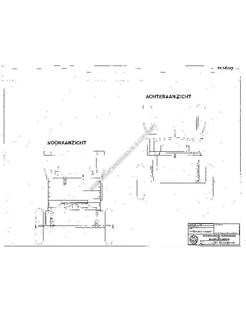 MBT Melkventerswagen - Bouwtekening Schaal 1 : 8 (40.38.059)