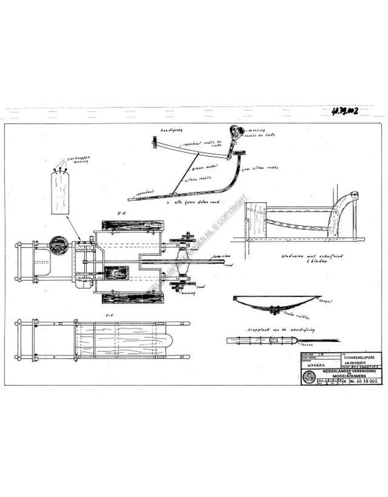 MBT Grote slijpershandkar - Bouwtekening Schaal 1 : 8 (40.39.002)