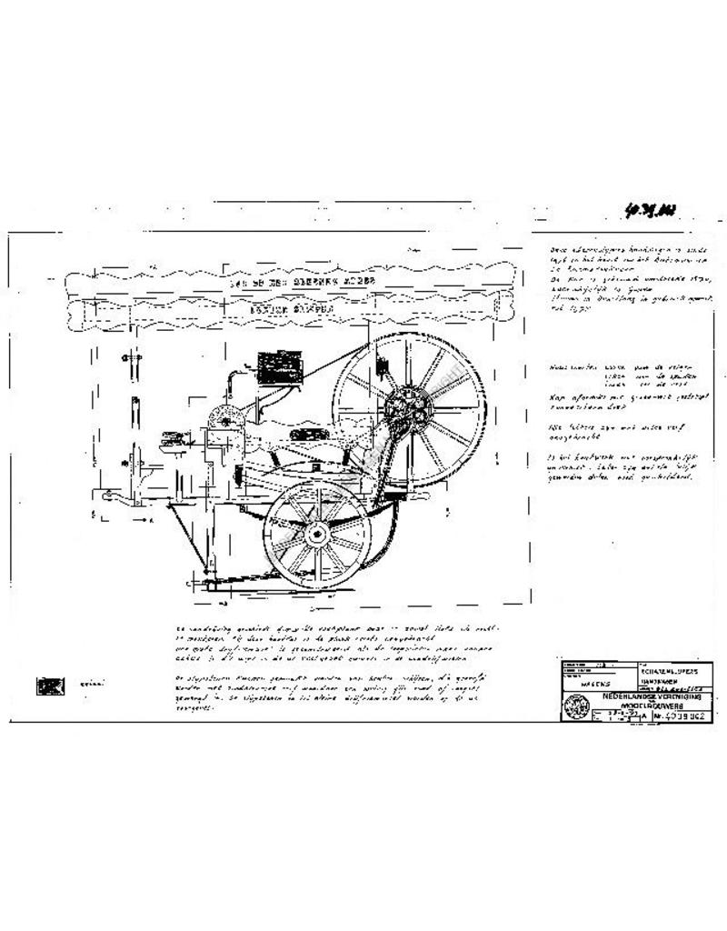 MBT Grote slijpershandkar - Bouwtekening Schaal 1 : 8 (40.39.002)