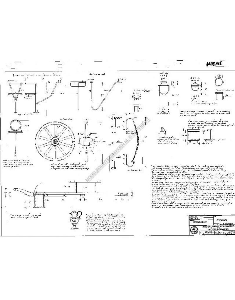 MBT Melkhandkar Sierkan - Bouwtekening Schaal 1 : 8 (40.39.015)