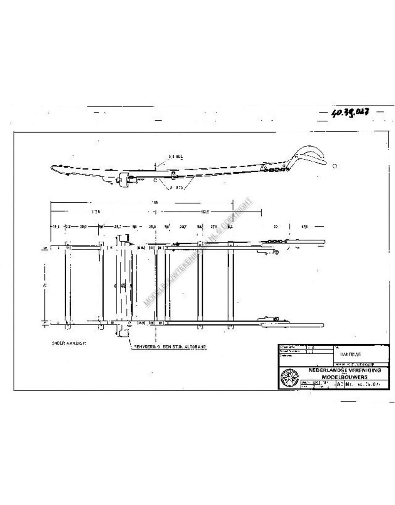MBT Handkar uit de Valle d?osta - Bouwtekening Schaal 1 : 8 (40.39.027)