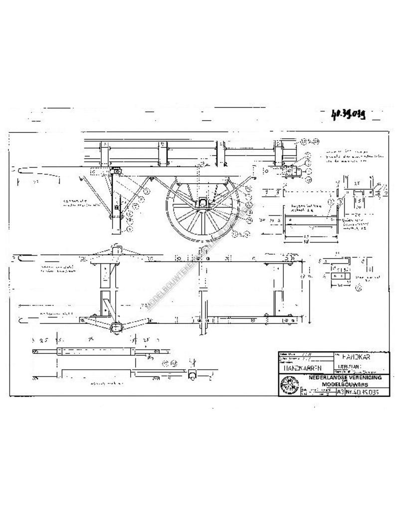 MBT Handkar uit Rusland - Bouwtekening Schaal 1 : 8 (40.39.039)