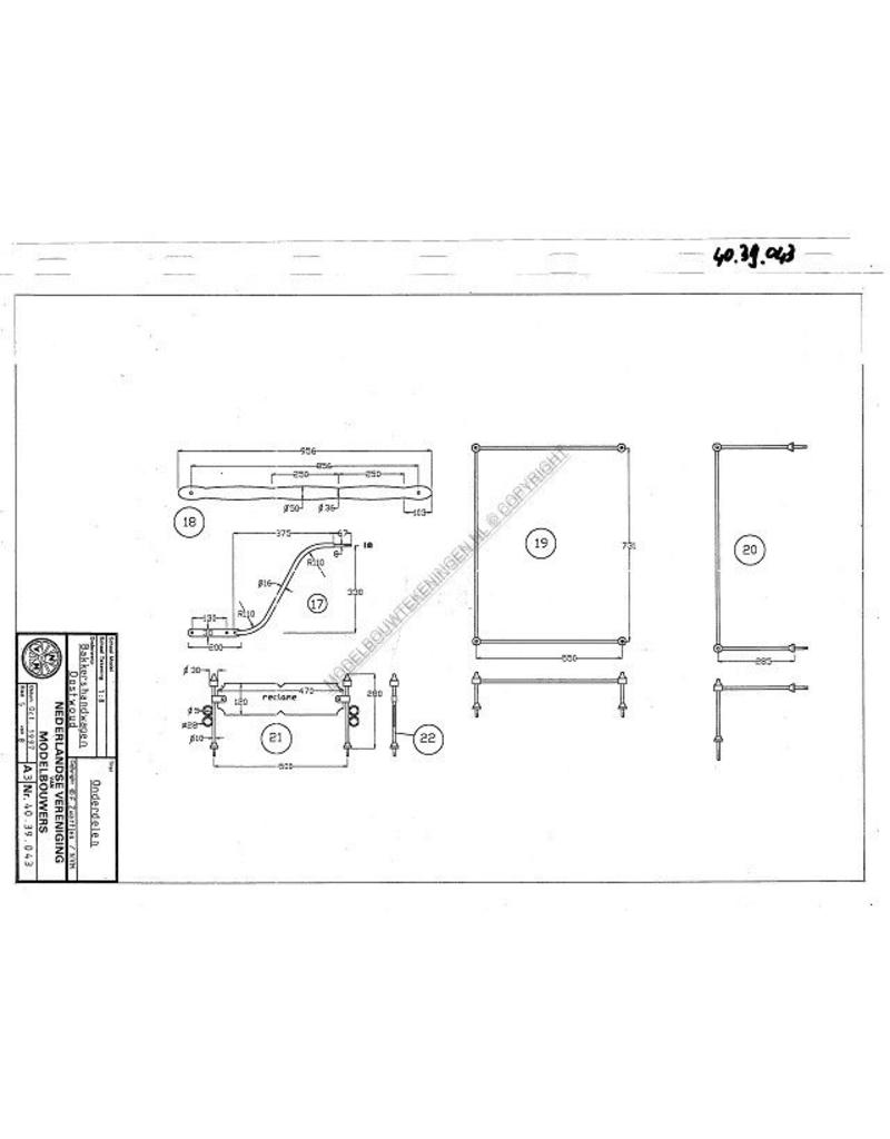MBT Bakkerswagen "Van Oostwoud" - Bouwtekening Schaal 1 : 8 (40.39.043)