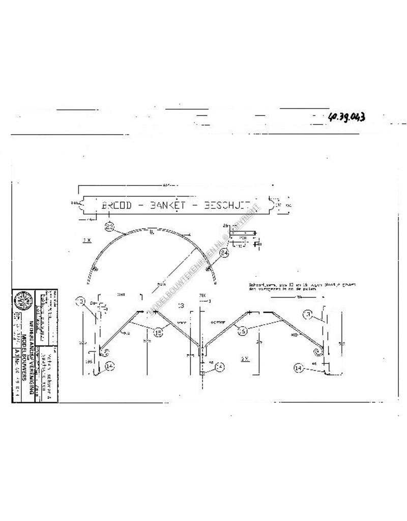 MBT Bakkerswagen "Van Oostwoud" - Bouwtekening Schaal 1 : 8 (40.39.043)