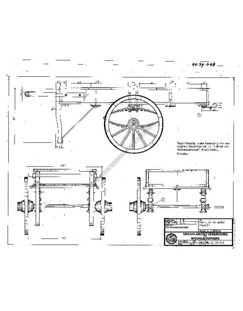 MBT Materialenhandkar "Van Oostwoud" - Bouwtekening Schaal 1 : 8 (40.39.048)