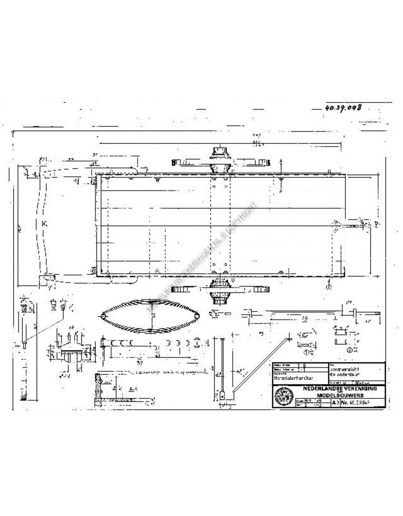 MBT Materialienhandkarre "Van Oostwoud" - Bauzeichnung Maßstab 1 : 8 (40.39.048)
